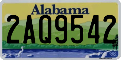 AL license plate 2AQ9542