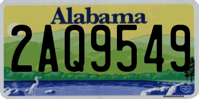 AL license plate 2AQ9549