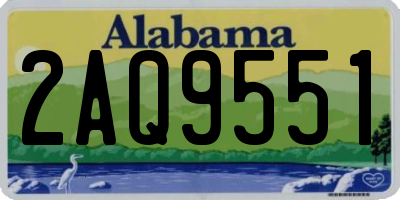 AL license plate 2AQ9551