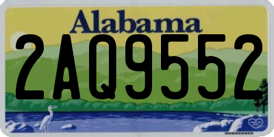 AL license plate 2AQ9552