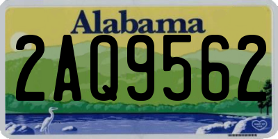 AL license plate 2AQ9562