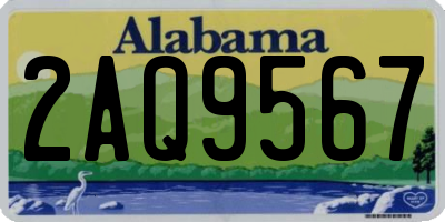 AL license plate 2AQ9567