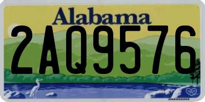 AL license plate 2AQ9576