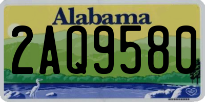 AL license plate 2AQ9580