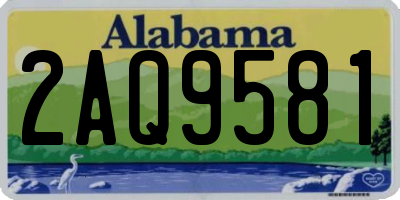 AL license plate 2AQ9581
