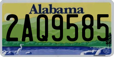 AL license plate 2AQ9585