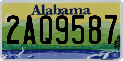 AL license plate 2AQ9587