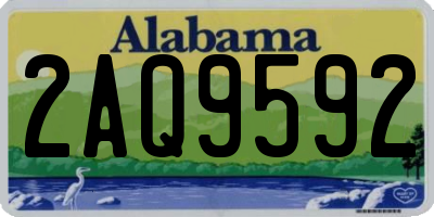 AL license plate 2AQ9592