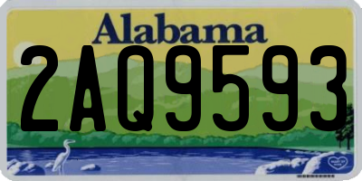 AL license plate 2AQ9593