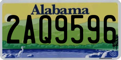 AL license plate 2AQ9596