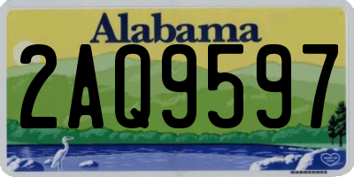 AL license plate 2AQ9597
