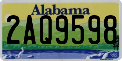 AL license plate 2AQ9598