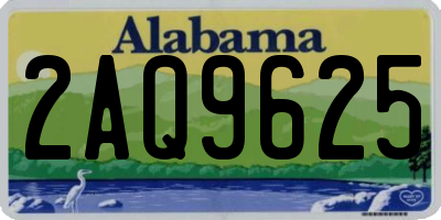 AL license plate 2AQ9625