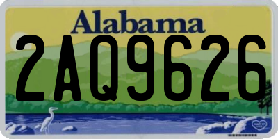 AL license plate 2AQ9626