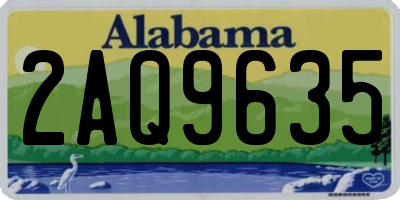 AL license plate 2AQ9635
