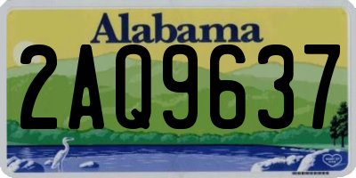 AL license plate 2AQ9637