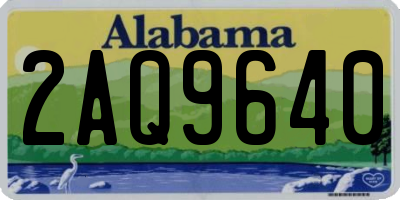 AL license plate 2AQ9640