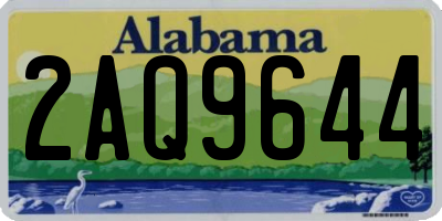 AL license plate 2AQ9644