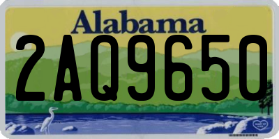 AL license plate 2AQ9650