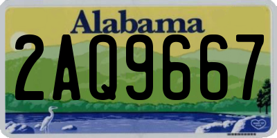 AL license plate 2AQ9667