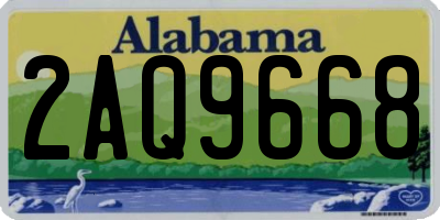 AL license plate 2AQ9668