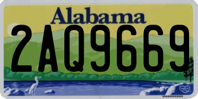 AL license plate 2AQ9669