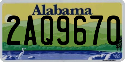 AL license plate 2AQ9670