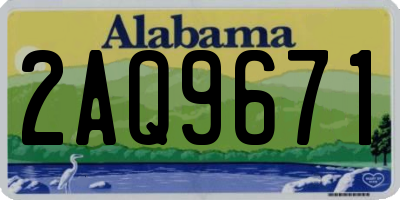 AL license plate 2AQ9671