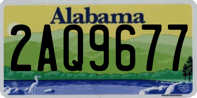 AL license plate 2AQ9677