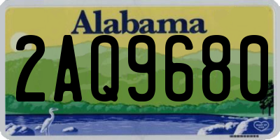 AL license plate 2AQ9680
