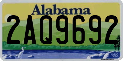 AL license plate 2AQ9692