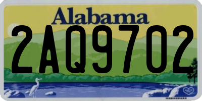 AL license plate 2AQ9702