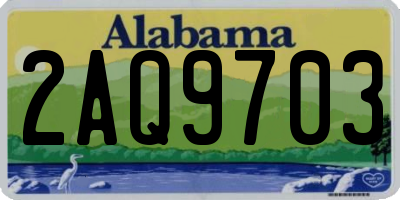 AL license plate 2AQ9703