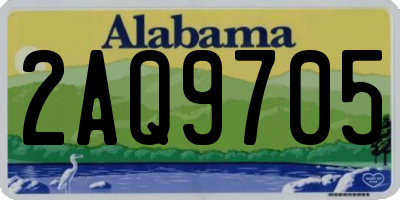 AL license plate 2AQ9705