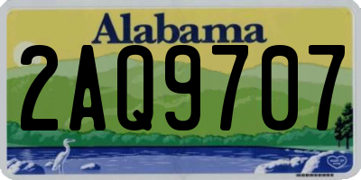 AL license plate 2AQ9707