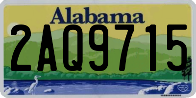AL license plate 2AQ9715