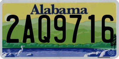 AL license plate 2AQ9716