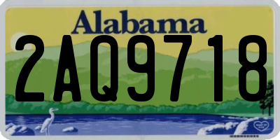 AL license plate 2AQ9718