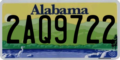 AL license plate 2AQ9722