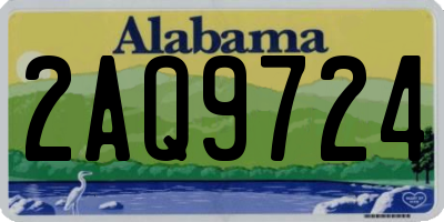 AL license plate 2AQ9724