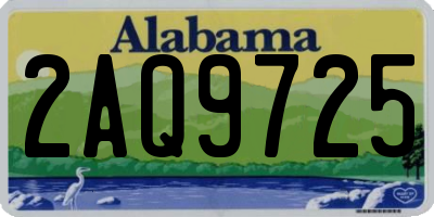 AL license plate 2AQ9725