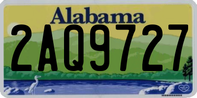 AL license plate 2AQ9727