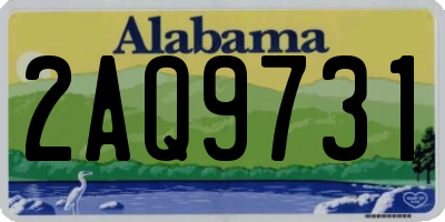 AL license plate 2AQ9731