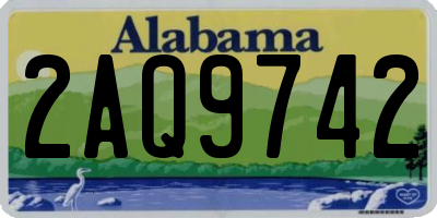 AL license plate 2AQ9742