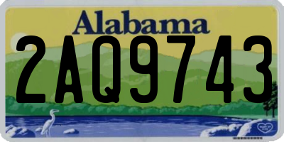 AL license plate 2AQ9743