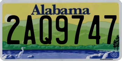 AL license plate 2AQ9747