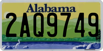 AL license plate 2AQ9749