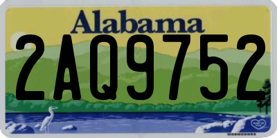 AL license plate 2AQ9752