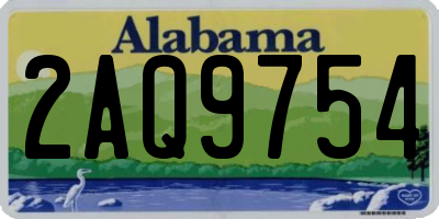 AL license plate 2AQ9754