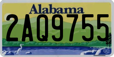 AL license plate 2AQ9755
